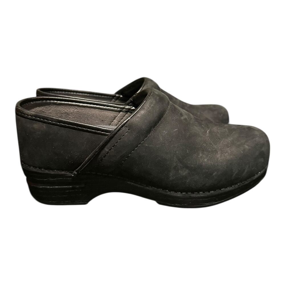 Dansko XP Women’s Professional Black Leather Clogs Career Shoes Size 39 US 8 - Picture 2 of 9